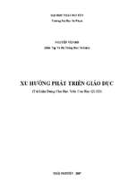 Xu hướng phát triển giáo dục (nxb thái nguyên 2007)   nguyễn văn hộ, 87 trang