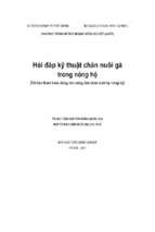 Hỏi đáp kỹ thuật chăn nuôi gà trong nông hộ (nxb nông nghiệp 2007)   trần kim anh, 35 trang