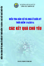 điều tra dân số và nhà ở giữa kỳ thời điểm 1 4 2014 (nxb hà nội 2015)   cục thống kê, 458 trang