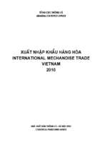 Xuất nhập khẩu hàng hóa việt nam năm 2010 (nxb hà nội 2012)   cục thống kê, 510 trang