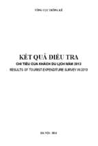 Kết quả điều tra chi tiêu của khách du lịch năm 2013 (nxb thống kê 2014)   cục thống kê, 236 trang
