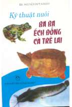 Kỹ thuật nuôi ba ba, ếch đồng, cá trê lai   ks.nguyễn duy khoát, 85 trang