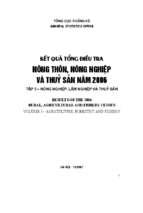 Kết quả tổng điều tra nông thôn, nông nghiệp và thủy sản năm 2006 tập 3 (nxb thống kê 2007)   cục thống kê, 480 trang