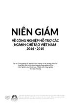 Niên giám về công nghiệp hỗ trợ các ngành chế tạo việt nam 2014 2015 (nxb lao động 2015)   trương thị chí bình, 216 trang