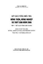 Kết quả tổng điều tra nông thôn, nông nghiệp và thủy sản năm 2006 tập 1 (nxb thống kê 2007)   cục thống kê, 402 trang