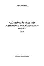 Xuất nhập khẩu hàng hóa việt nam năm 2008 (nxb hà nội 2010)   cục thống kê, 617 trang