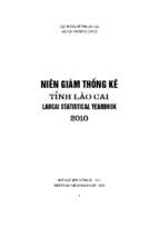 Niên giám thống kê tỉnh lào cai năm 2010