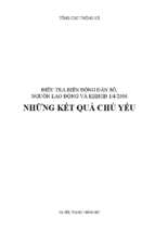 điều tra biến động dân số, nguồn lao động và khhgđ 1 4 2006 (nxb thống kê 2007)   tổng cục thống kê, 271 trang