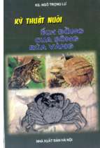 Kỹ thuật nuôi ếch đồng cua sông rùa vàng   ks.ngô trọng lư, 112 trang