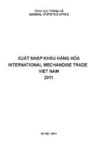 Xuất nhập khẩu hàng hóa việt nam năm 2011 (nxb hà nội 2013)   cục thống kê, 510 trang