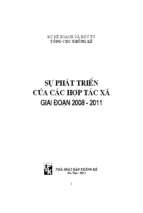 Sự phát triển của các loại hình hợp tác xã giai đoạn 2008 2011 (nxb thống kê 2013)   cục thống kê, 76 trang