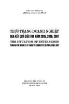 Thực trạng doanh nghiệp qua kết quả điều tra năm 2005, 2006, 2007 (nxb thống kê 2008)   cục thống kê, 775 trang