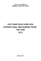 Xuất nhập khẩu hàng hóa việt nam năm 2012 (nxb hà nội 2014)   cục thống kê, 530 trang