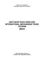 Xuất nhập khẩu hàng hóa việt nam năm 2014 (nxb hà nội 2016)   cục thống kê, 548 trang