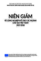 Niên giám về công nghiệp hỗ trợ các ngành chế tạo việt nam 2017 2018 (nxb công thương 2017)   trương thị chí bình, 244 trang