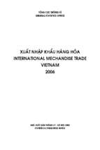 Xuất nhập khẩu hàng hóa việt nam năm 2006 (nxb hà nội 2008)   cục thống kê, 492 trang