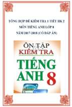 Tổng hợp đề kiểm tra 1 tiết HK 2 môn Tiếng Anh lớp 8 năm 2017-2018 có đáp án