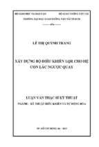 Xây dựng bộ điều khiển lqr cho con lắc ngược quay  luận văn kỹ thuật điều khiển và tự động hóa