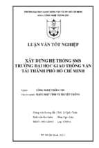 Xây dựng hệ thống sms trường đại học giao thông vận tải tp. hồ chí minh