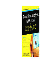 6213.statistical analysis with excel for dummies (2nd ed)