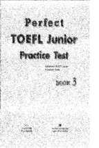 Perfect toefl junior practise test book 3
