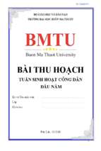 Bài thu hoạch tuần sinh hoạt công dân đầu năm ngành y đa khoa