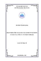 Hoàn thiện công tác quản lý dự án đầu tư xây dựng cơ bản của công ty cổ phần vinpearl