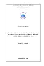 Assessment of environmental education and knowledge of climate change mitigation