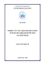 Nghiên cứu thu nhận phlorotannin từ rong mơ sargassum thu mẫu tại ninh thuận