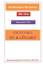 Chuyên đề lũy thừa, mũ và logarit