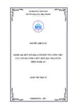 đánh giá mức độ hài lòng đối với công việc của cán bộ công chức kho bạc nhà nước nghệ an