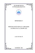 Phân tích chỉ số năng lực cạnh tranh cấp tỉnh (pci) của tỉnh phú yên