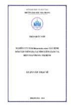 đánh giá tỷ lệ nhiễm và phát triển quy trình chẩn đoán bệnh do vi bào tử trùng trên tôm nuôi nước lợ tại các vùng nuôi trọng điểm phía nam