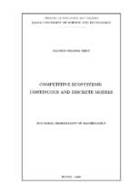 Các mô hình liên tục và rời rạc cho hệ sinh thái có yếu tố cạnh tranh