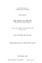 Ma trận và dãy số