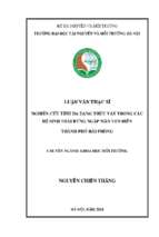 Nghiên cứu tính đa dạng thực vật trong các hệ sinh thái rừng ngập mặn ven biển thành phố hải phòng