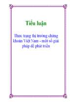 Tiểu luận thực trạng thị trường chứng khoán việt nam   một số giải pháp để phát triển