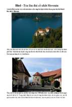 Bled   tòa lâu đài cổ nhất slovenia