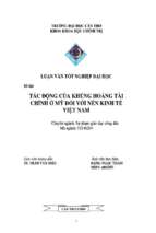 Tác động của khủng hoảng tài chính ở mỹ đối với nền kinh tế việt nam