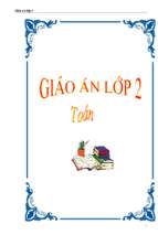 Giáo án môn toán lớp 2   tuần 19