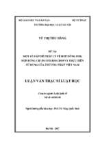 Một số vấn đề pháp lý về hợp đồng fob, hợp đồng cif incoterms 2010 và thực tiễn sử dụng của thương nhân việt nam (luận văn thạc sĩ luật học)