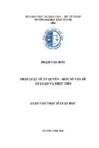 Pháp luật về ủy quyền một số vấn đề lý luận và thực tiễn (luận văn thạc sĩ luật học)