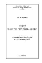 Luận văn tính nữ trong thơ phan thị thanh nhàn