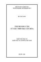 Luận văn thơ hoàng cầm từ góc nhìn địa văn hóa