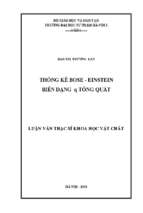 Luận văn thống kê bose   einstein biến dạng q tổng quát