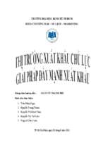 Vtiểu luận thị trường xuất khẩu chủ lực của việt nam và giải pháp đẩy mạnh xuất khẩu