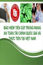 Tiểu luận bảo hiểm tiền gửi trong mạng an toàn tài chính quốc gia và thực tiễn tại việt nam