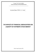 Tiểu luận the impacts of financial liberalization on liquidity of vietnam s stock market