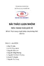 Tiểu luận thực trạng và giải pháp của phương thức nhờ thu