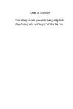 Hoạt động tổ chức giao nhận hàng nhập khẩu bằng đường biển tại công ty vosa sài gòn